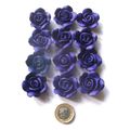 Polymer clay flower beads, 30mm, pack of 12, pu...