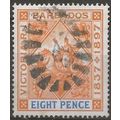 Barbados 1897 SG122 8d Orange & Ultra Diamond J...