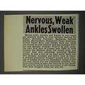 1940 Cystex Medicine Ad - Nervous, Weak Ankles ...