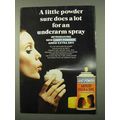 1972 Arrid Extra Dry Anti-Perspirant Spray Ad