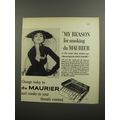 1952 Du Maurier Cigarettes Ad - My reason for smoking du Maurier is the same