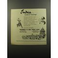 1956 Government of India Tourist Office Ad - India land of variety