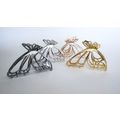 Rose gold silver or dark silver butterfly metal...