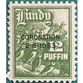 Lundy 1953 Coronation 12d black o/p Green Mount...