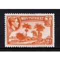 Montserrat KGVI 1938-48 2d Orange Botanic Stati...