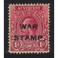St. Vincent War Stamp 'Comma for STOP' VARIETY ...
