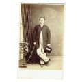 Victorian cdv photo man top hat & cane Knightsb...