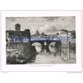TIBER AND BRIDGE OF QUATTRO CAPI, ROME, ITALY, ...