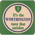 BEER MAT - WORTHINGTON BREWERY - TASTE THAT SAT...