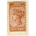 South Australia 1883 - ½d purple brown - used