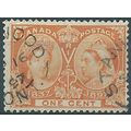 Canada 1897 SG122 1c Orange Fine Used....