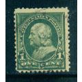 Used 279 1c Benjamin Franklin Barely Clears M04282