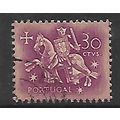 PORTUGAL 1953 30c PURPLE on PINK MEDIEVAL KNIGH...