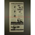 1960 Olympus Ace Camera Ad - Interchangeable, 3...