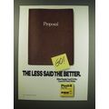 1987 3M Post-it Notes Ad - The less said the better