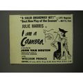 1952 I am A Camera Play Ad - A Solid Broadway H...