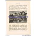 OLD HOUSES, VALENCIENNES, FRANCE, BOOK ILLUSTRA...