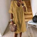 Women Short Mini Dresses Sleeve Sundress Ladies...