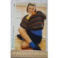 1987 boxy sweater with polo neck, DK, 81-96 cm