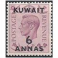 Kuwait 1948 SG70 6as on 6d Purple Mounted Mint