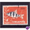 SINGAPORE 1962 4c TIGER BARB FISH SG 64 FINE USED
