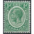 Jamaica 1921 SG92 1/2d Green Mounted Mint . . ..