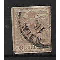 AUSTRIA 1850 SG 9 6K BROWN IMPERF FINE USED