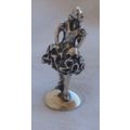 Flamenco bailarina silver miniature