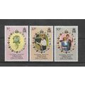 Tristan da Cunha.1981 Royal Wedding set of 3.Mo...
