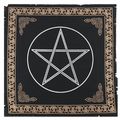 Pentagram Pentacle Altar Cloth Black Silver Gol...