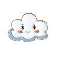 Cloud Pin Badge Enamel 2.7 cm x 1.9 cm Fun Comi...