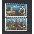 Malta.Care of Elderly set of 2.Mounted Mint.May25