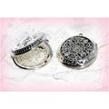 Large Round Silver Plated Locket Engraved Penda...