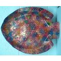 French ' ART GLASS ' Fish Platter Multi - Color