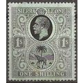 Sierra Leone 1912 SG124 1/- Black/Green Mounted...