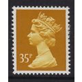 X989 35p Yellow Unmounted Mint GB Machin