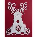 6 x Tattered Lace Die Cuts Baby Reindeer