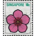 SINGAPORE, FLOWER, Vinca rosea, white 1973, 10c...