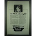 1919 Forhan's Tooth paste Ad - Her Mouth is Gro...