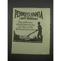 1920 Pennsylvania Lawn Mowers Ad