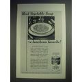 1929 Campbell's Vegetable Soup Ad - Luncheon Fa...