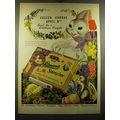 1950 Whitman's Sampler Chocolates Ad - Easter Sunday April 9th