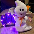 TY BEANIE BABY SPOOKY THE GHOST HALLOWEEN HOLID...