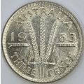 AUSTRALIA 1963 Threepence 50% Silver (Aa - D)