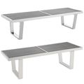 Stainless Steel Platform Bench Slotted Slat Sla...