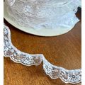 White Ruffled Gathered Lace trim ribbon Sold by...