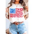 White Flag Graphic Crew Neck Tee