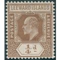 Leeward Islands 1909 ¼d. brown SG36 unused