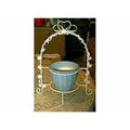 SHABBY CHABBY CHIC WHITE PINK ROSE, BLUE BOW ME...