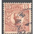 Sweden 1910 - SG74 - 15 ore brown - Gustav V - ...